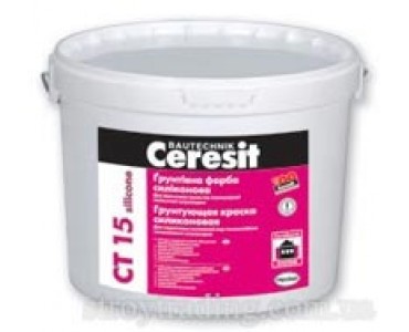 Грунтующая краска Ceresit СТ 15 (силиконовая) кварцевый грунт